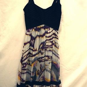BEBE | Black, Purple & Gold Dress